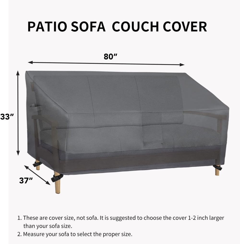 Easy-Going Heavy Duty Outdoor Bench Couch Cover, 80Wx37Dx33H inch