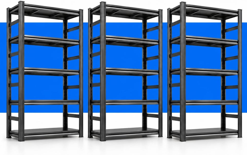 PRESTELION Garage Shelving, 5 Tier Heavy Duty Metal Storage Rack Adjustable