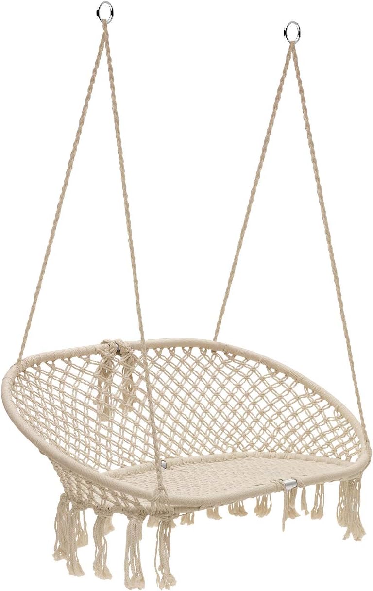 Sorbus Double Hammock Swing, Macrame Double Bench