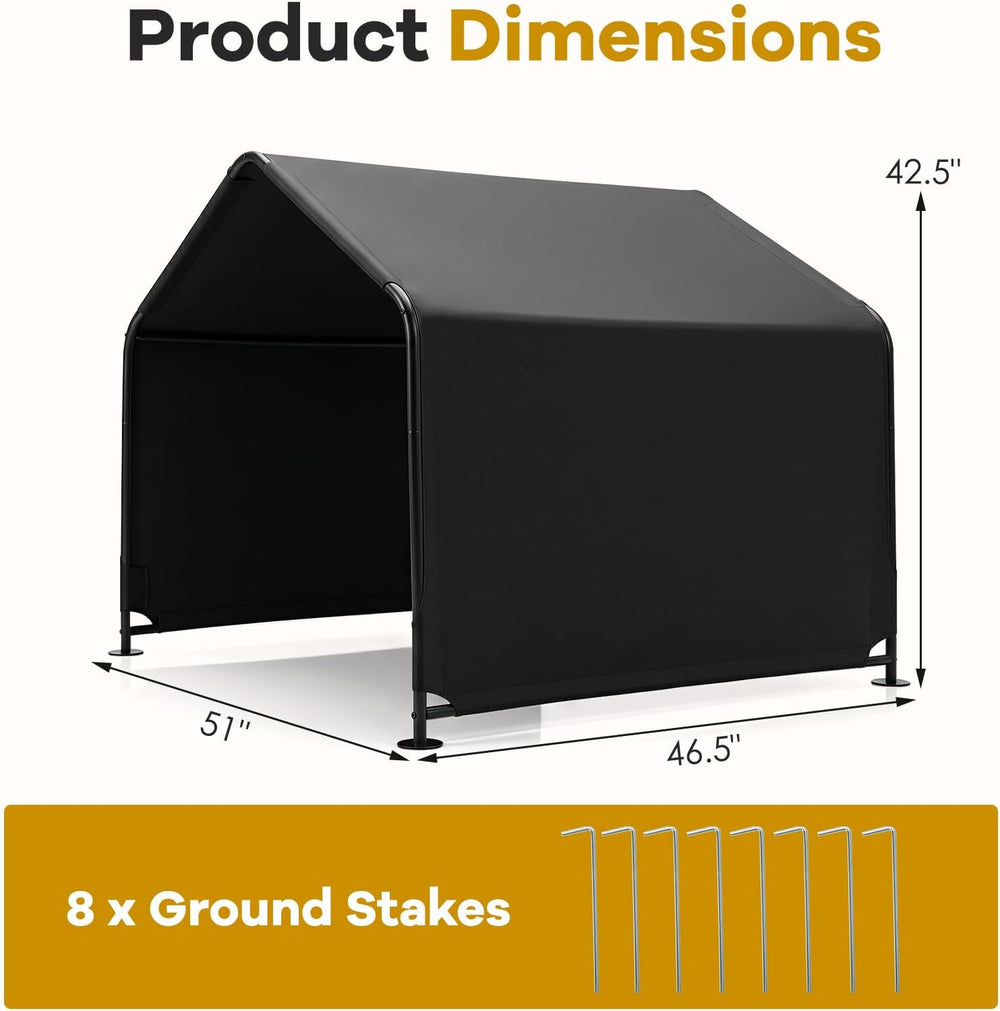 GIANTEX Outdoor Dog Shade Shelter with Waterproof Canopy, 4.2'x3.9'x3...