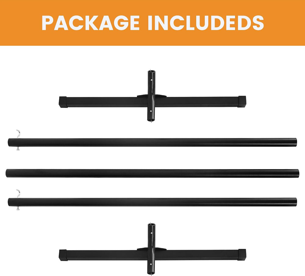 Lazy Daze Heavy Duty 13 Ft Hammock Stand with Hooks and Chains for Outdoor