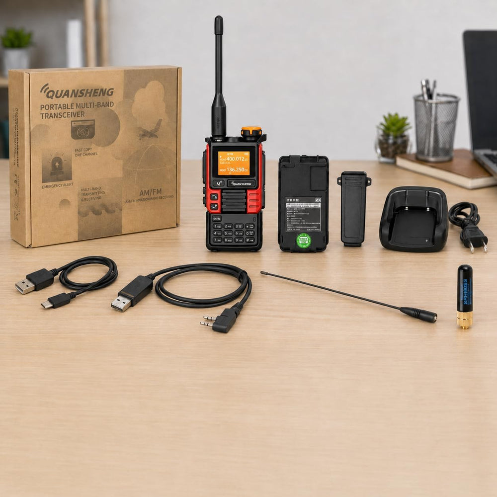 Quansheng UVK5(99) AM/FM/DTMF Walkie-Talkie 200CH 20-1000MHZ NOAA Weather For...