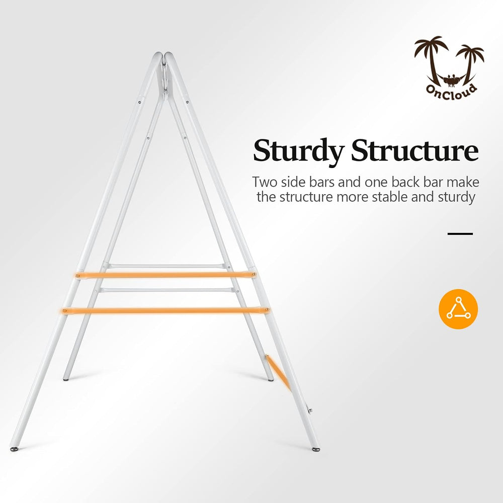Outdoor Hanging Chair Stand, Heavy-Duty 450 LBS Support Outdoor Hammock Chair...