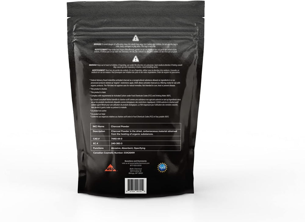 (5LB) Organic Coconut Activated Charcoal Powder - Food Grade, Kosher - Teeth ...