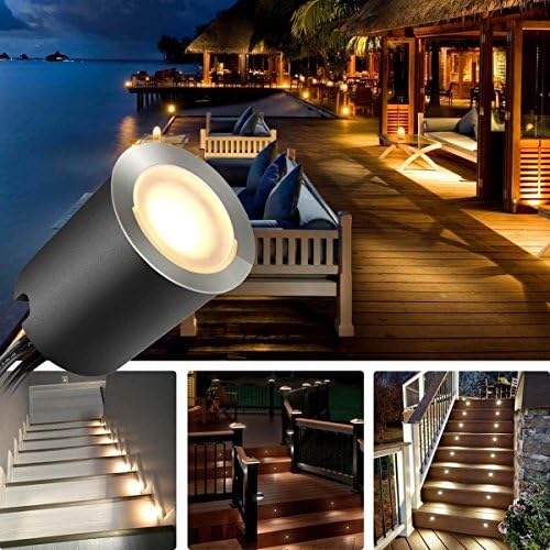 SMY Lighting 10 Pack Recessed LED Deck Light Kits with Protecting Shell, 32mm...