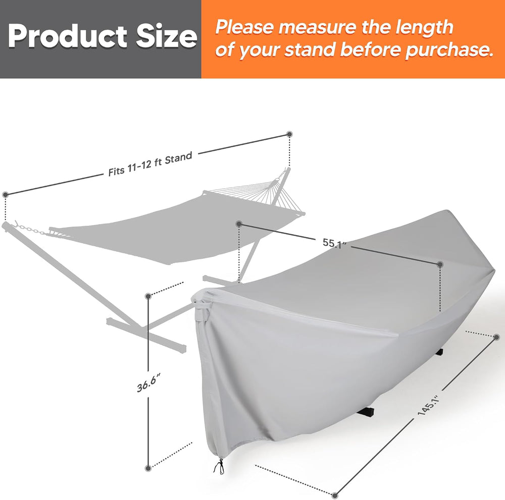 Hammock Cover, Water-Resistant Polyester Hammock Stand Cover for 11-12ft Stan...