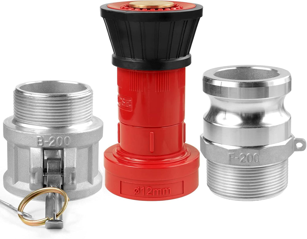 NOVINO Fire Hose Nozzle 2 inch NPSH Heavy-Duty 2 inch Fire Hose Nozzle