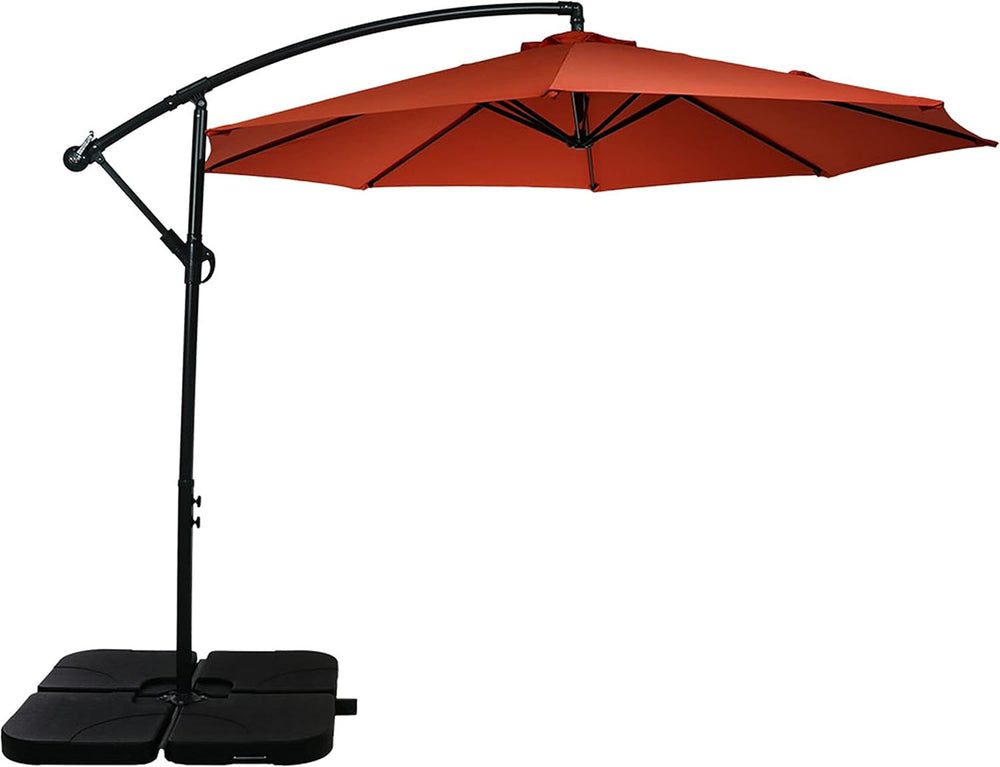 Sunnydaze 4-Piece Offset Cantilever Patio Umbrella Stand Weights, Square
