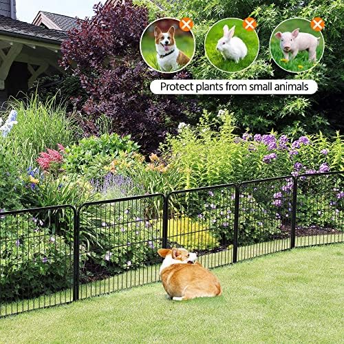 Yaheetech 24in x 43ft Rustproof Foldable Metal Decorative Garden Fence