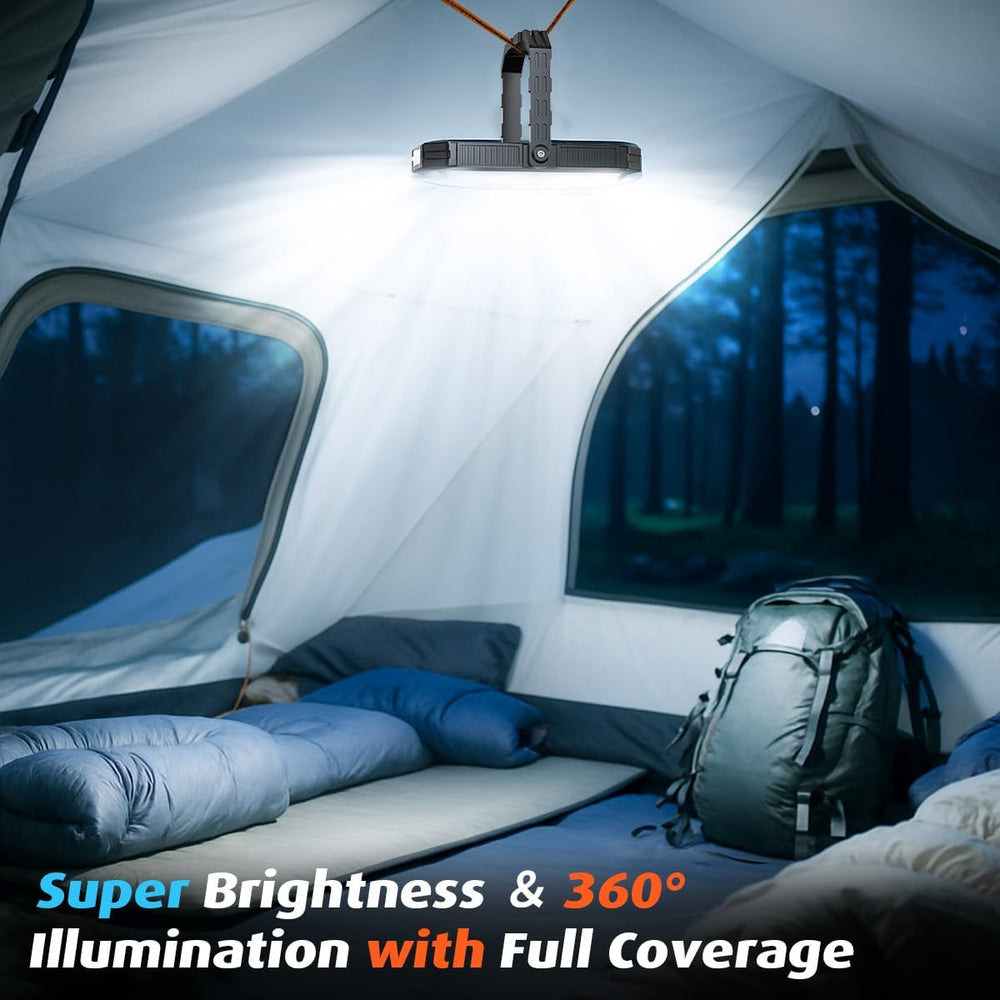 120H Camping Lantern, 10000mAh Rechargeable Lantern, Solar Camp Lamp