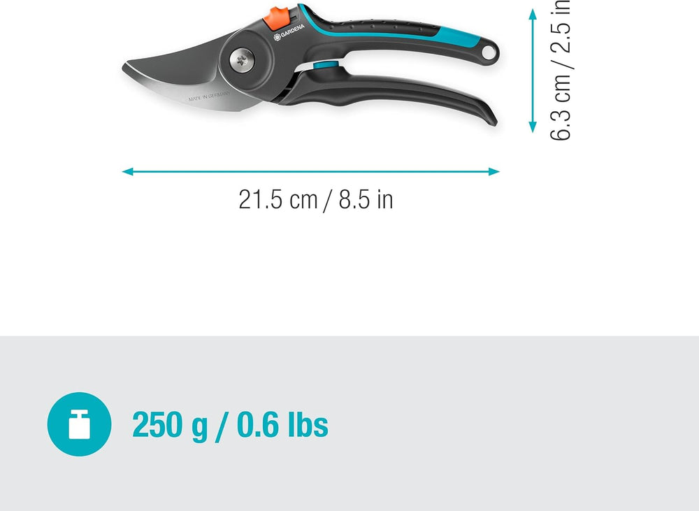 Gardena Secateurs PremiumCut Pro Fresh Wood, Bypass, 24 mm Cutting Diameter, ...