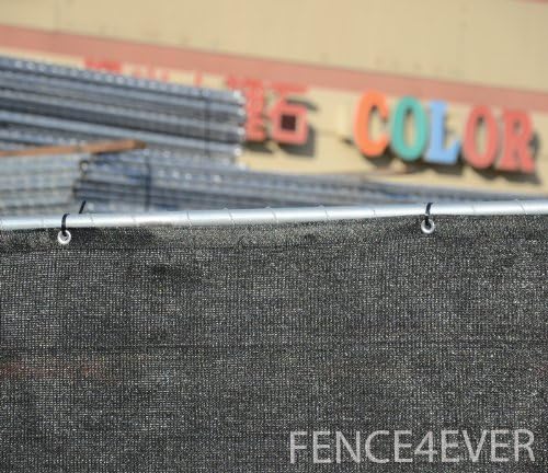 8'x50' 8ft Tall 3rd Gen Black Fence Privacy Screen Windscreen Shade C...