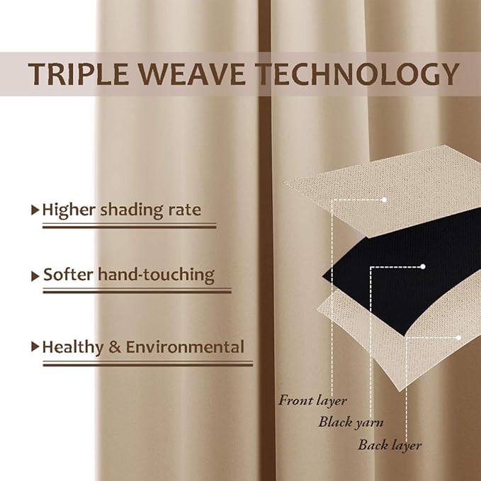 NICETOWN Waterproof Patio Outdoor Curtain and Drape, Extra Wide and Long W100...