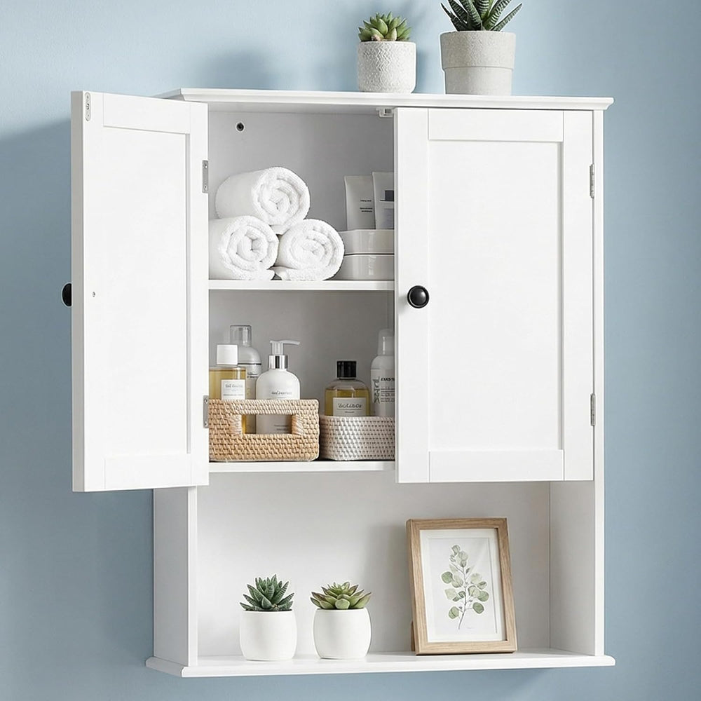 Bathroom Wall Cabinet, White 30" x 24" Wall Mounted Medicine Cabine...