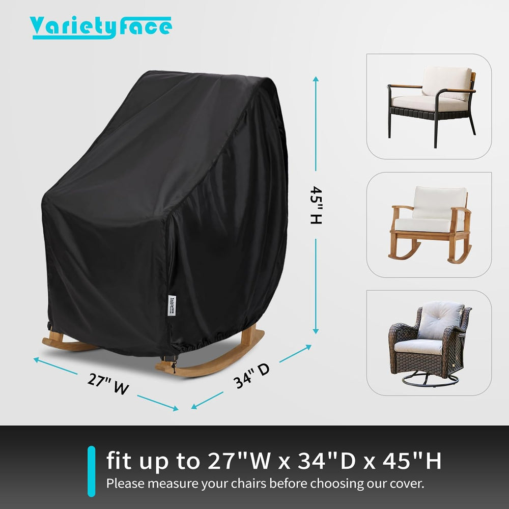 Outdoor Rocking Chair Cover Waterproof, Fit 27W x 34D x 45H in
