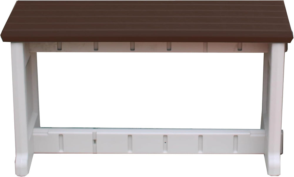 36"x20" Bench (Espresso/Warm Grey) Light Mobile Durable Patio Bench...