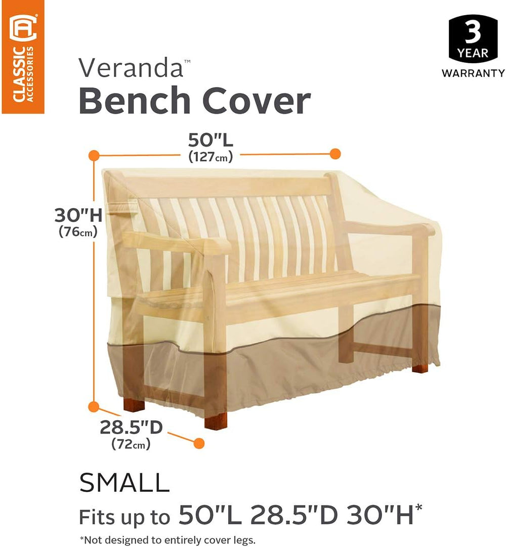 Classic Accessories Veranda Water-Resistant 50 Inch Patio Bench Cover, Patio ...