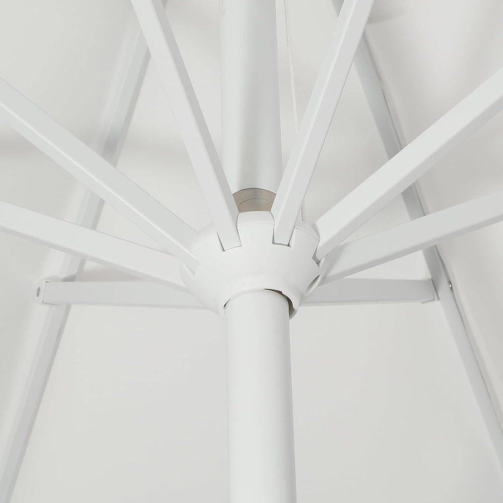 JONATHAN Y Baiona 9 ft. Outdoor Market Patio Umbrella, White/Green