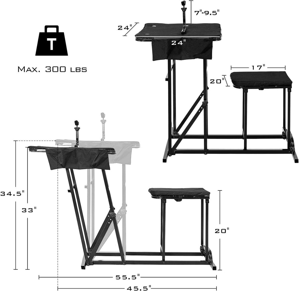 IRONMAX Foldable Adjustable Shooting Bench for Hunting & Outdoor Range