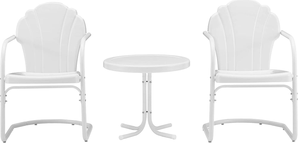 Crosley Furniture Tulip 3-Piece Chair & Side Table Set