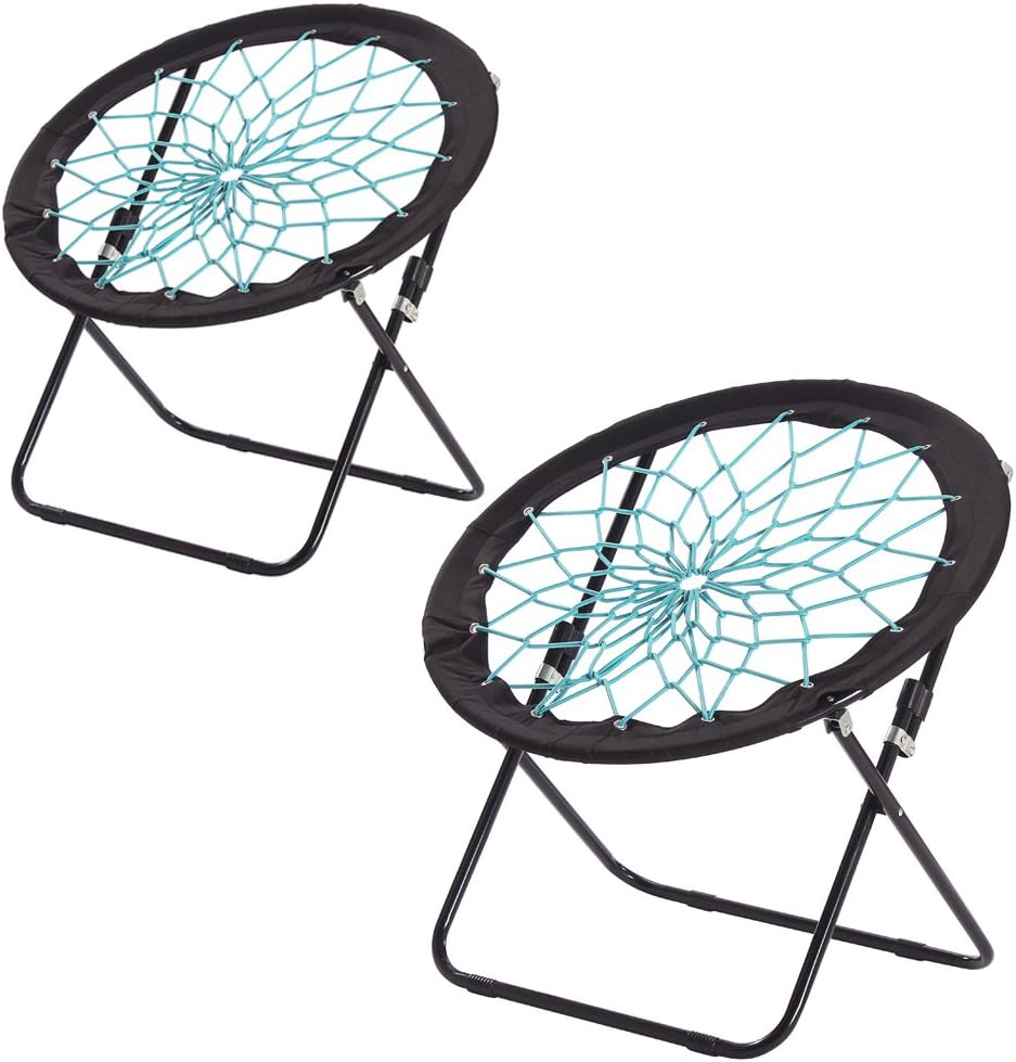 CampLand Bunjo Bungee Dish Chair-Versatile Folding Chair with Fun Bouncy Desi...