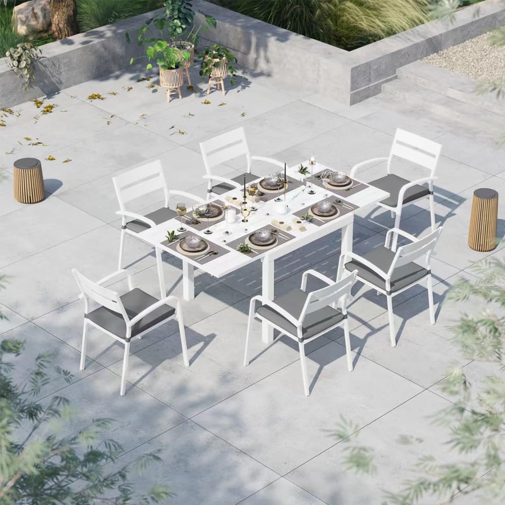 Soleil Jardin Aluminum Extendable Outdoor Dining Table, 35" - 71"