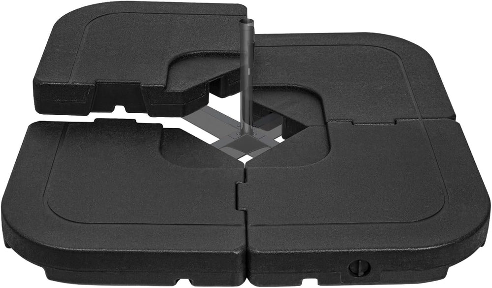 SZHLUX 4pcs 185lb Capacity Heavy-Duty Cantilever Offset Patio Umbrella Base, ...