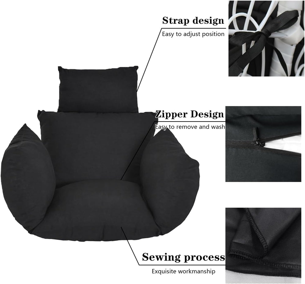 Egg Chair Cushion Replacement, Black