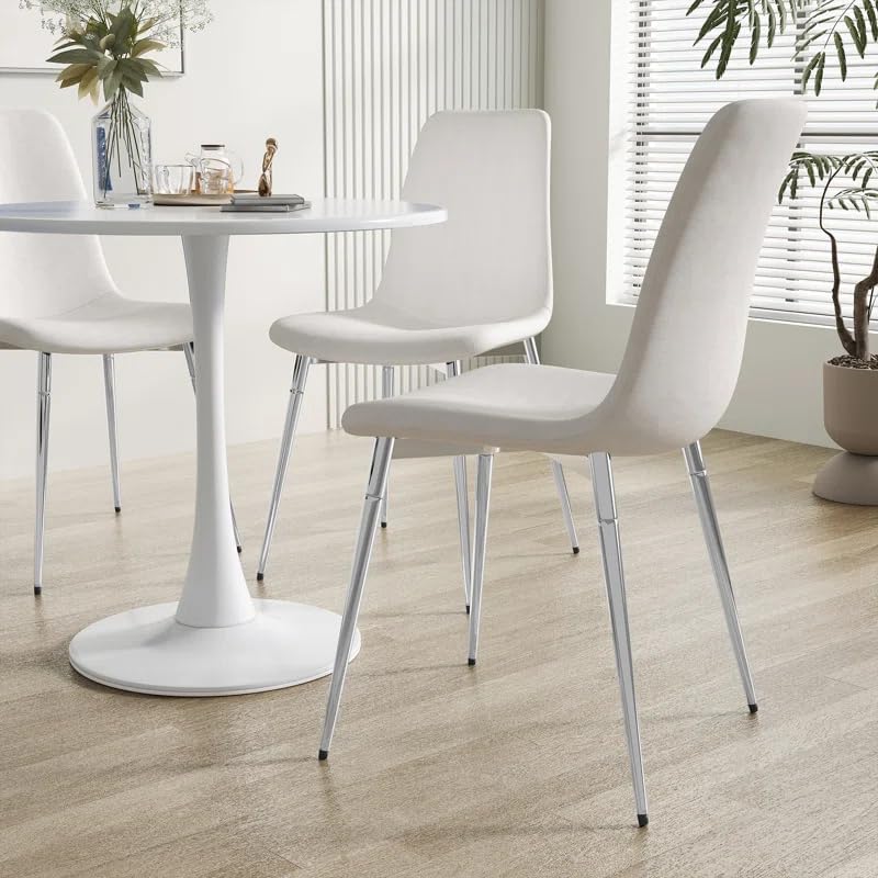 31.5" Mid-Century Round Dining Table for Outdoor, Tulip Table Metal Kitc...