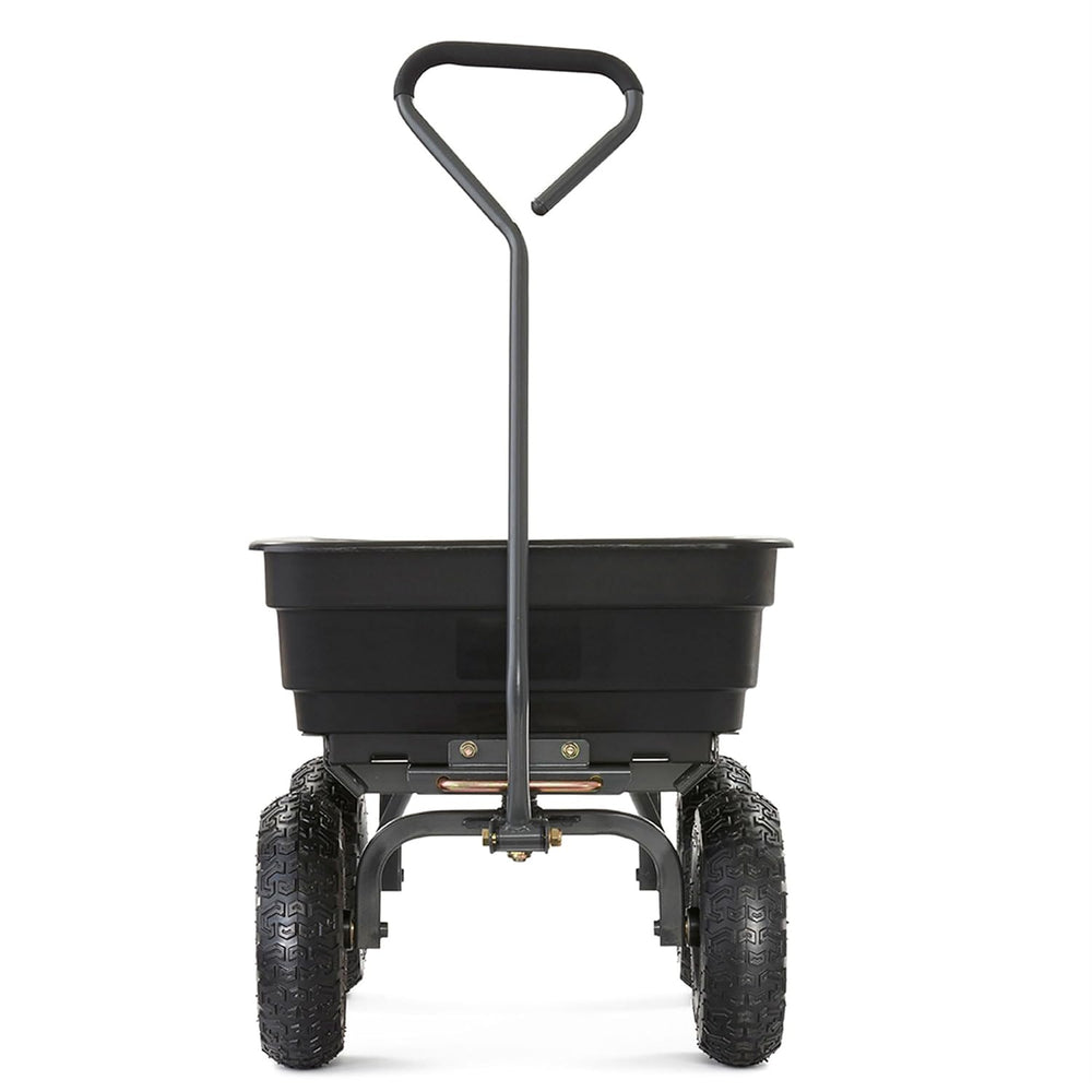 Gorilla Carts Poly Dump Cart, 600 lb. Capacity, 4 Cu ft, Quick Release Dump