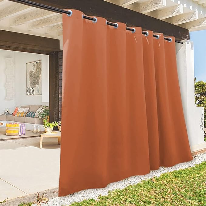 RYB HOME Extra Wide Outdoor Curtains for Patio Waterproof Heavy Duty Thermal ...