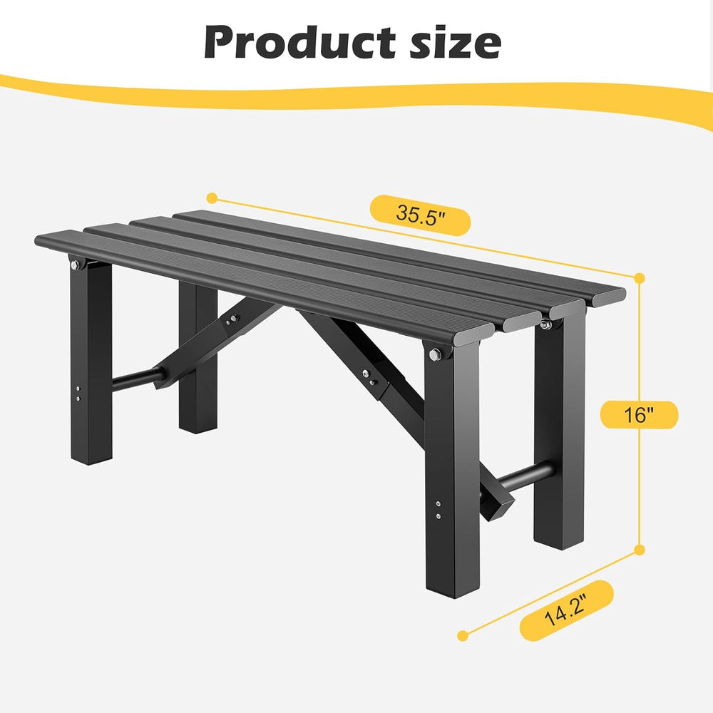 TECSPACE 2-Person Instant Folding Bench, 330 LBS Capacity Lightweight Aluminu...