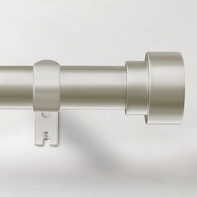 Curtain Rods for Windows 72 to 144, 1 Inch Adjustable Heavy Duty Long Window ...