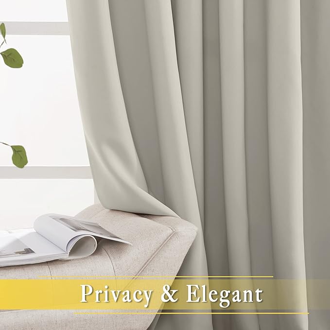 NICETOWN Blackout Curtains for Sliding Glass Door Room Divider Noise Reduce C...