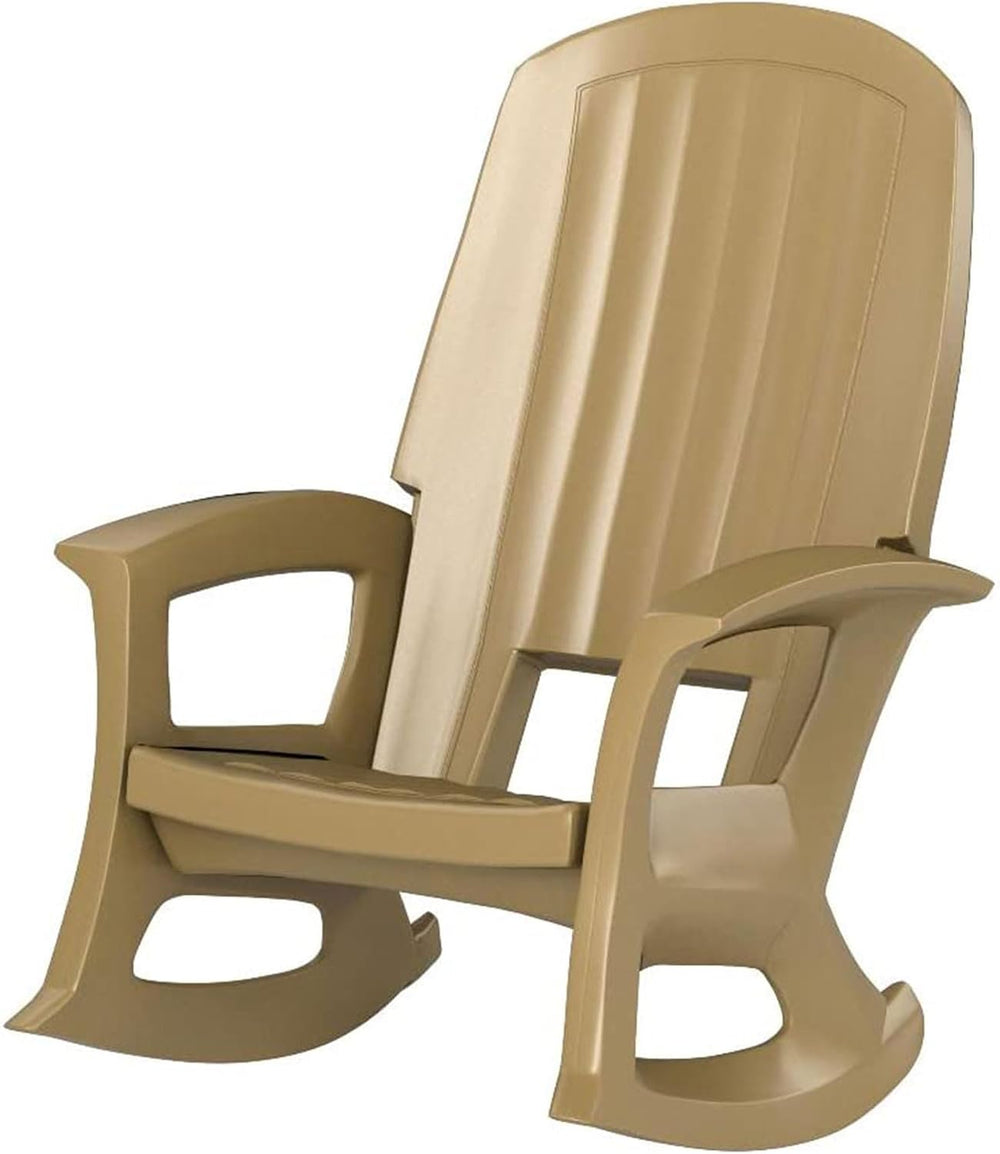 Semco Rockaway Heavy Duty All Weather Rocking Chair, Taupe, 3 Pack
