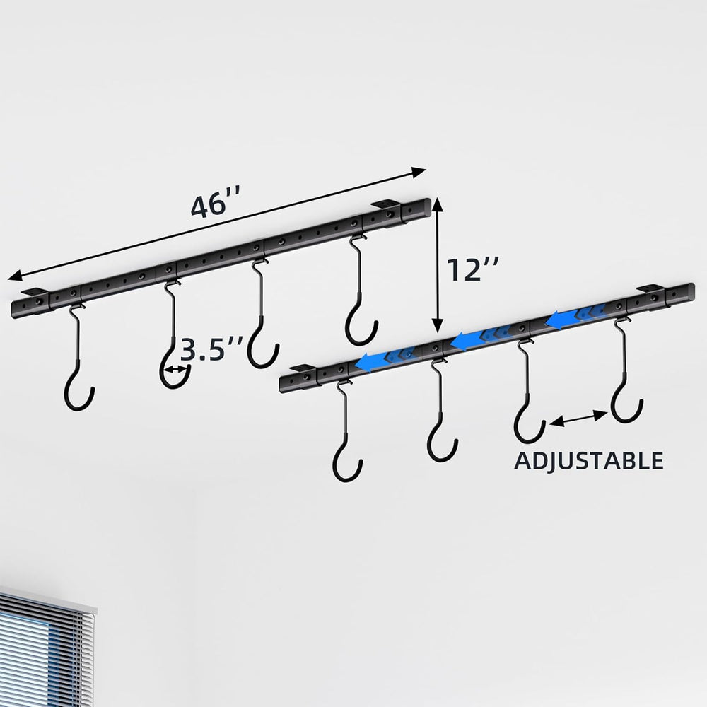 Urban Deco Ceiling Mounted Bike Rack for Garage, Indoor Metal Bike Hanger wit...