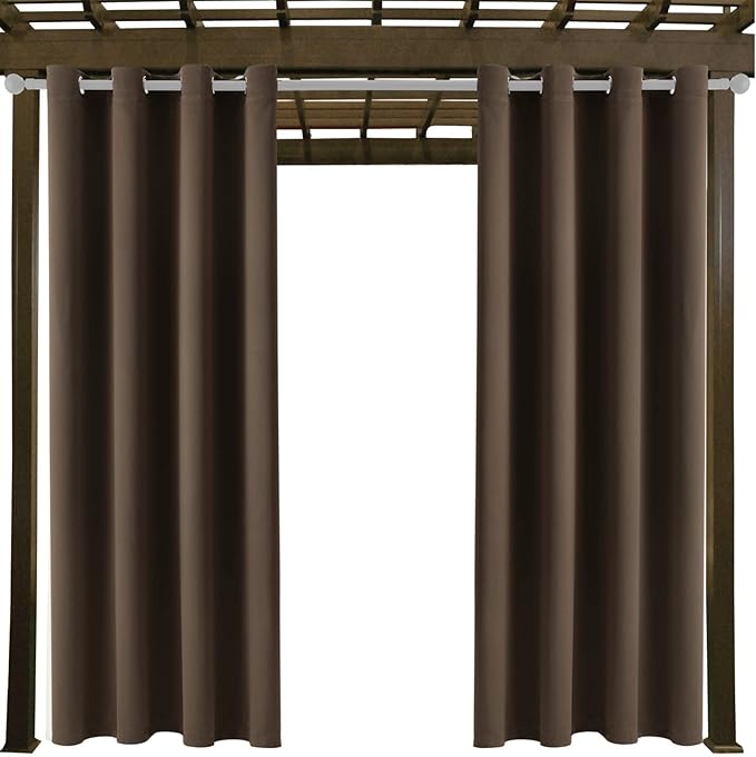 DIVA EN CAMINO DEC Water Proof Outside Curtains with Grommet Top for Porch, W...