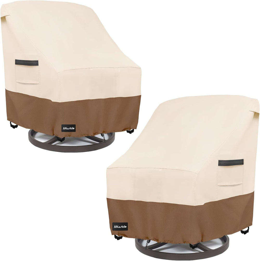 Outdoor Swivel Rocker Chair Cover 2 Pack,Patio Swivel Chair Covers for Outdoo...