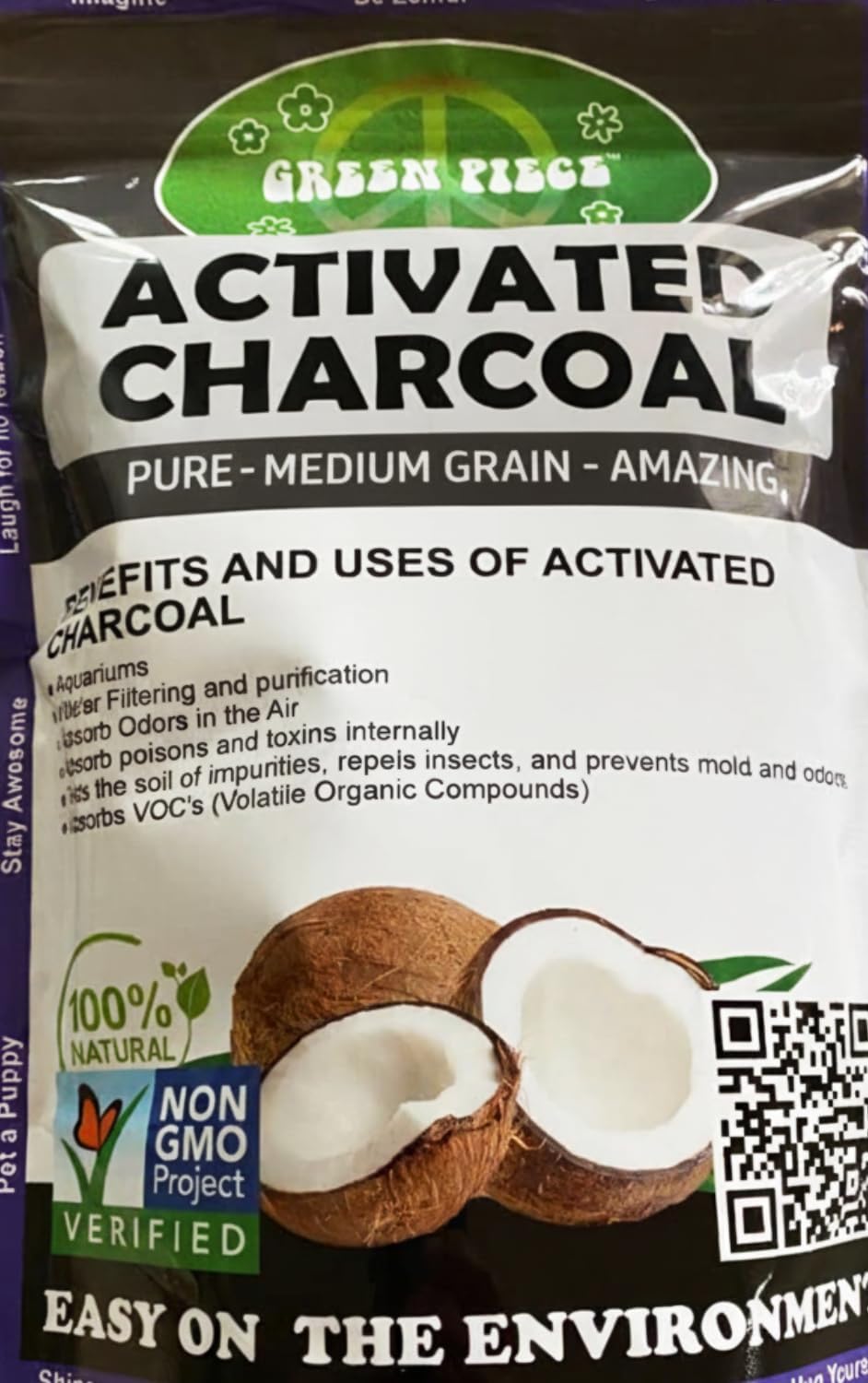 Green Piece Activated Charcoal Coarse Grain - 5 lb - Coconut Shell