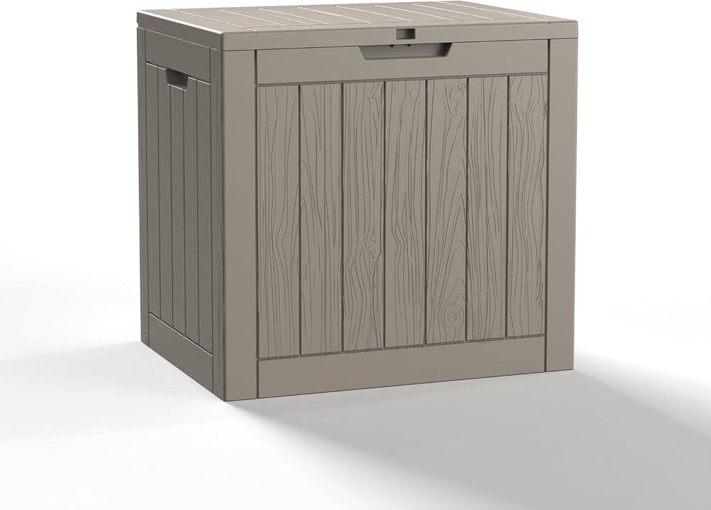 43 Gallon Resin Deck Box, Lockable Outdoor Storage Box for Patio Cushions Sto...