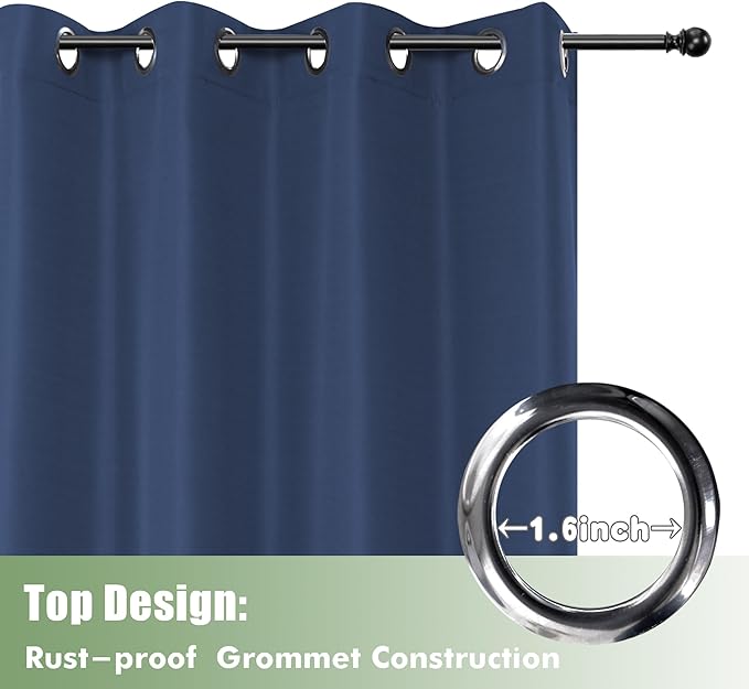 HolidayIdeas Outdoor Curtains for Patio Waterproof, 6 Panels - 54x95 Inches -...