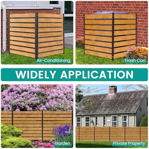 SUNYRISY 38" W x 60" H Air Conditioner Fence Privacy Screen Panel