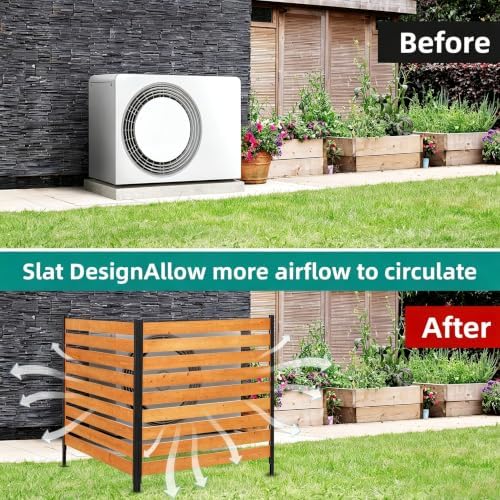48 * 48 Inch Wood Privacy Fence Screen, Wooden Fence Panels for Outdoor Yard ...