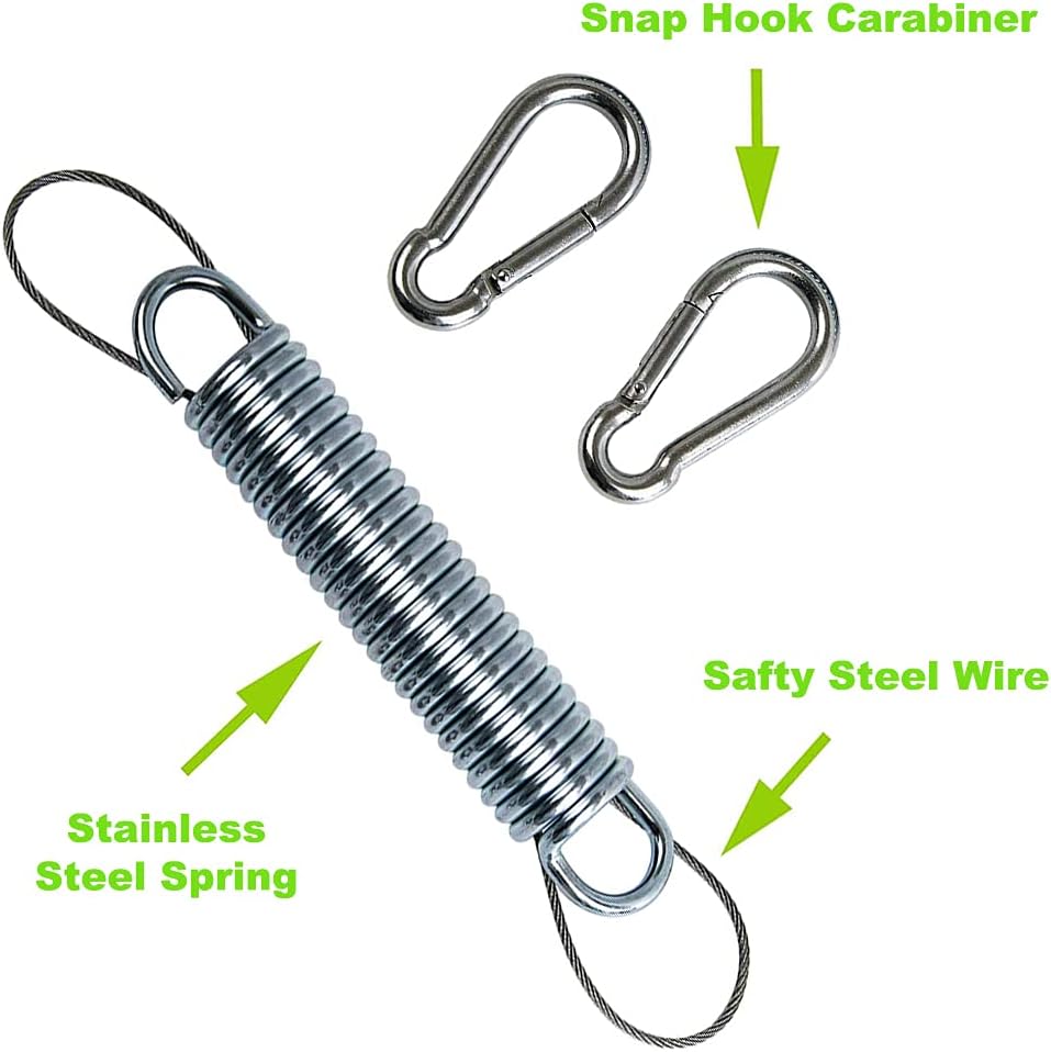 2 Pack Heavy Duty Swing Springs, 700LB Stainless Steel Porch Swings Kit
