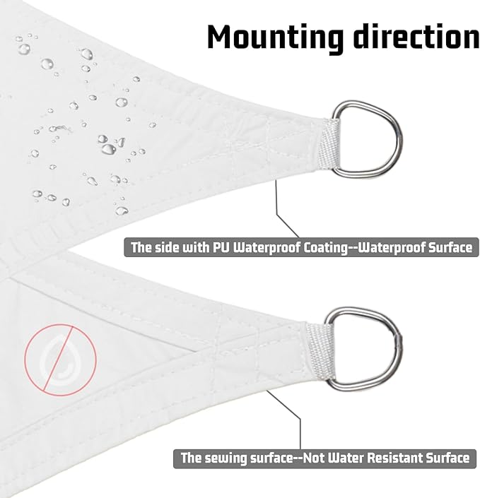 LOVE STORY Rectangle 8'x14' Waterproof Sun Shade Sail Canopy UV Block...