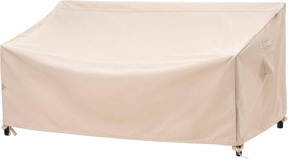 F&J Outdoors 2-Seater Patio Loveseat Covers, Beige, 62"W x 39"D...