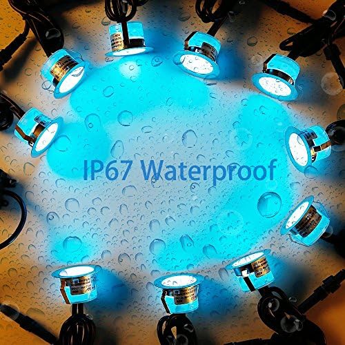 30 Pack 1.22 Inch Smart LED Deck Lights, Low Voltage RGB Outdoor Lighting