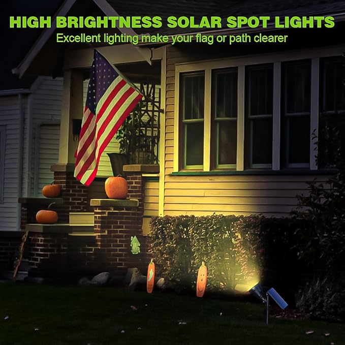 DBF Solar Lights Outdoor, 600LM Solar Spotlights Outdoor Waterproof, 2 Bright...