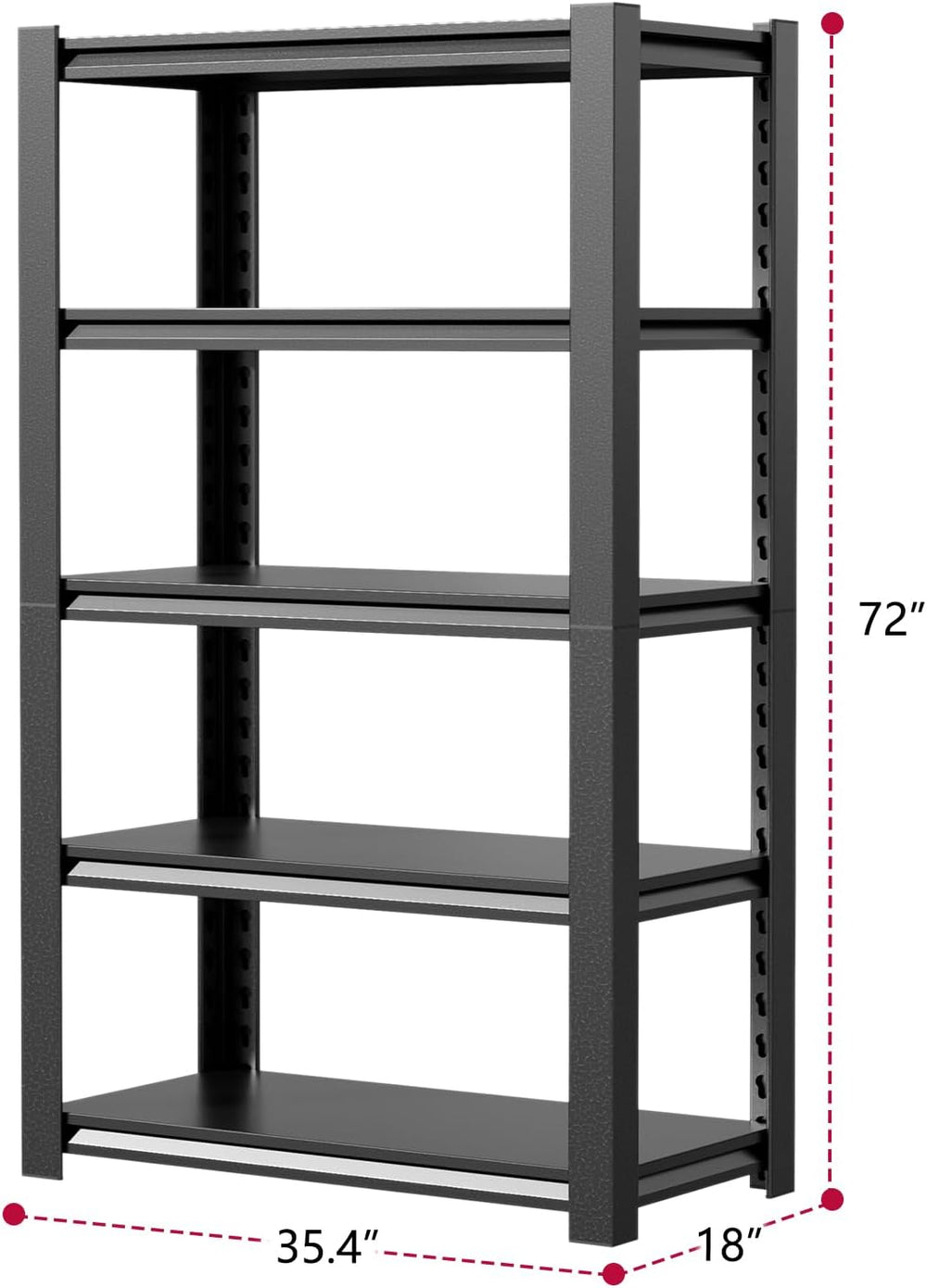 2500LBS Heavy Duty Metal Storage Rack, Garage Shelving Unit