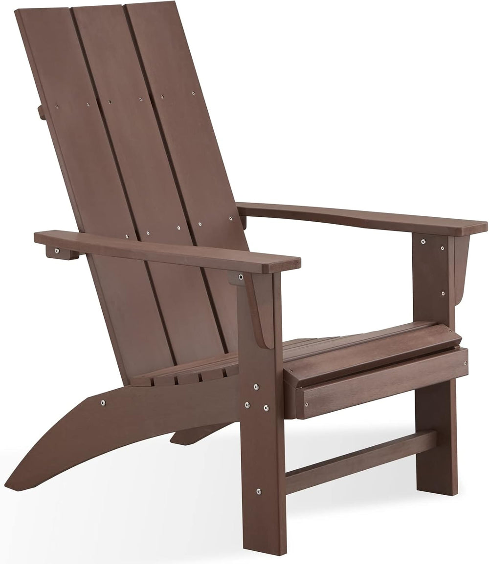 Psilvam Modern Adirondack Chairs 1 PC, Dark Brown